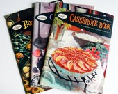 3 Vintage Cookbooks - 1958 Good Housekeeping Paperbacks - Casserole Book - Quick N Easy - Book of Cookies - Gift under 15