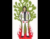 Gram Parsons limited edition screen printed poster
