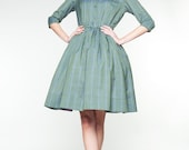 Emerald Green Woolen Dress by Mrs Pomeranz