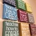 SET of 9 MADE to ORDER-"Teach Me" 6x6x1.5"Canvas Blocks -  Inspirational Art - Mother's Day, Nursery, Child's Room, Home Decor, Teacher Gift
