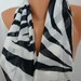 Zebra Infinity Scarf Shawl Circle Scarf Loop Scarf Gift -fatwoman - Black White