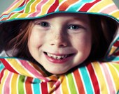 Rainbow Stripe Organic Favorite Hooded Towel