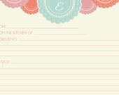Shabby Chic Bridal Shower Custom Printable Recipe Card - Lace Doily Design
