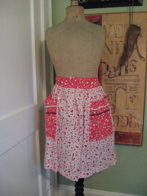 1950s Atomic Print Half Apron