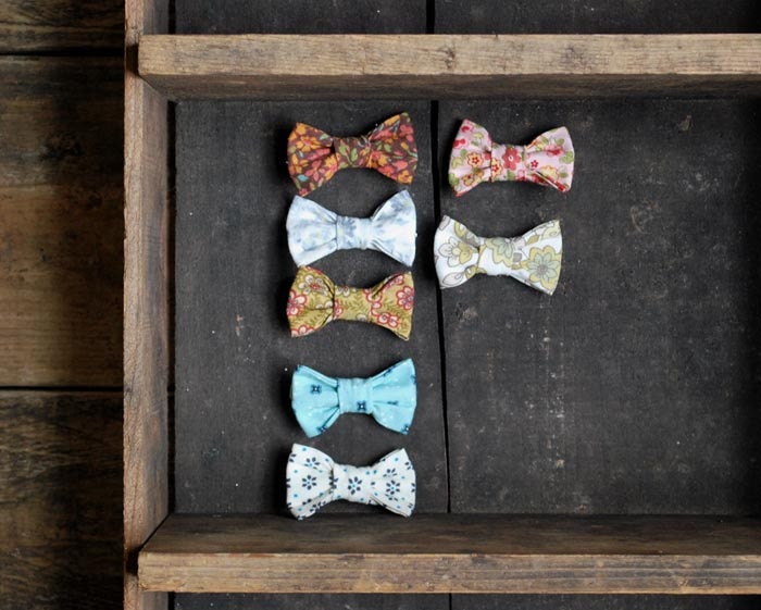 Little Bitty Bows - All 7 - Floral Hair Bows