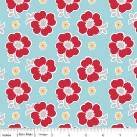 Riley Blake Bake Sale Cottons One Yard Blue Main C3430