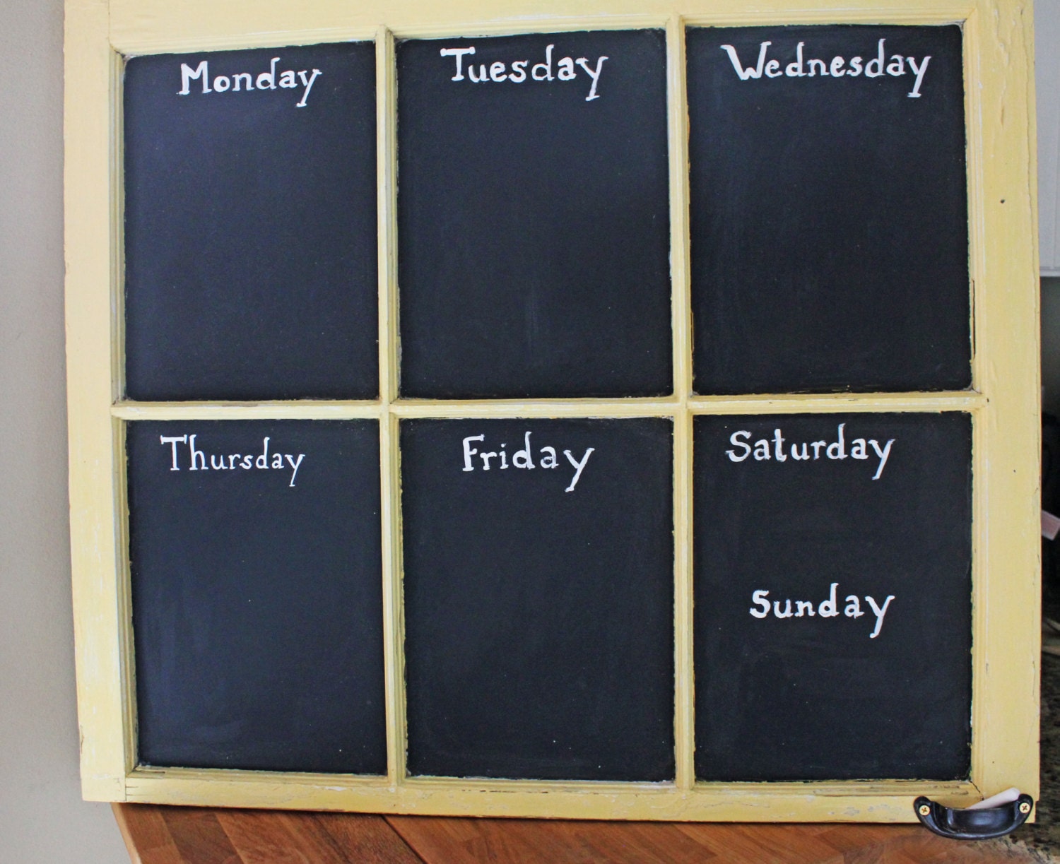 Chalkboard Window - Weekly calendar memo board - Custom colors