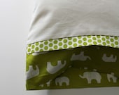 Wool filled toddler pillow with organic pillow case