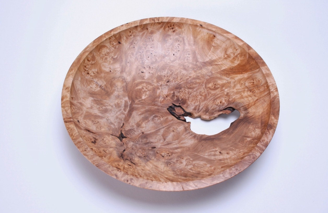 Birdseye Big Leaf Maple Burl Wooden Bowl 1031