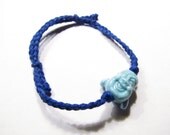 Laughing Buddha Bracelet ( Light Blue / Dark Blue )