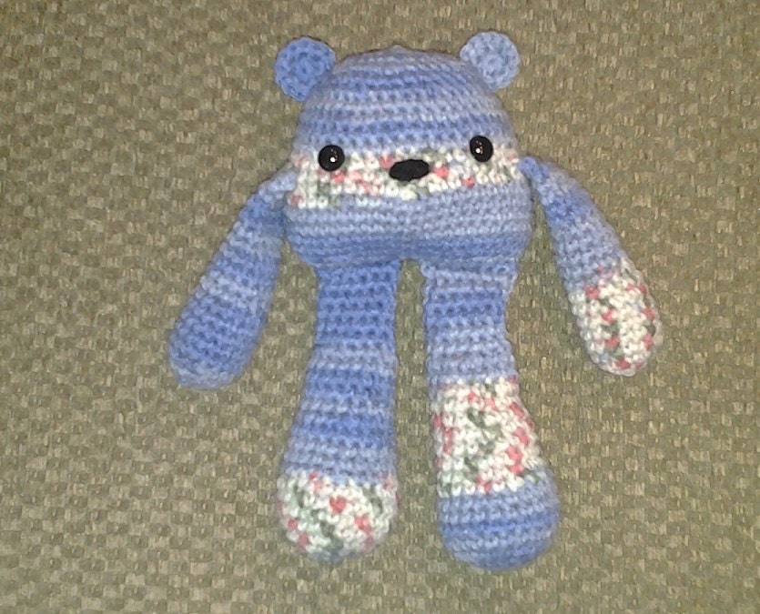 Floppy TEDDY BEAR Amigurumi Beanbag Stuffed Animal Toy