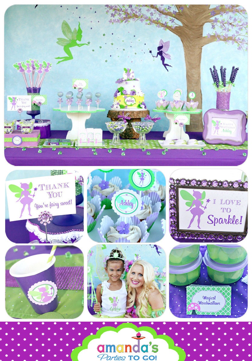 FAIRY Party Printable Set - Birthday - Fairy Printables Collection - by Amanda's Parties To Go