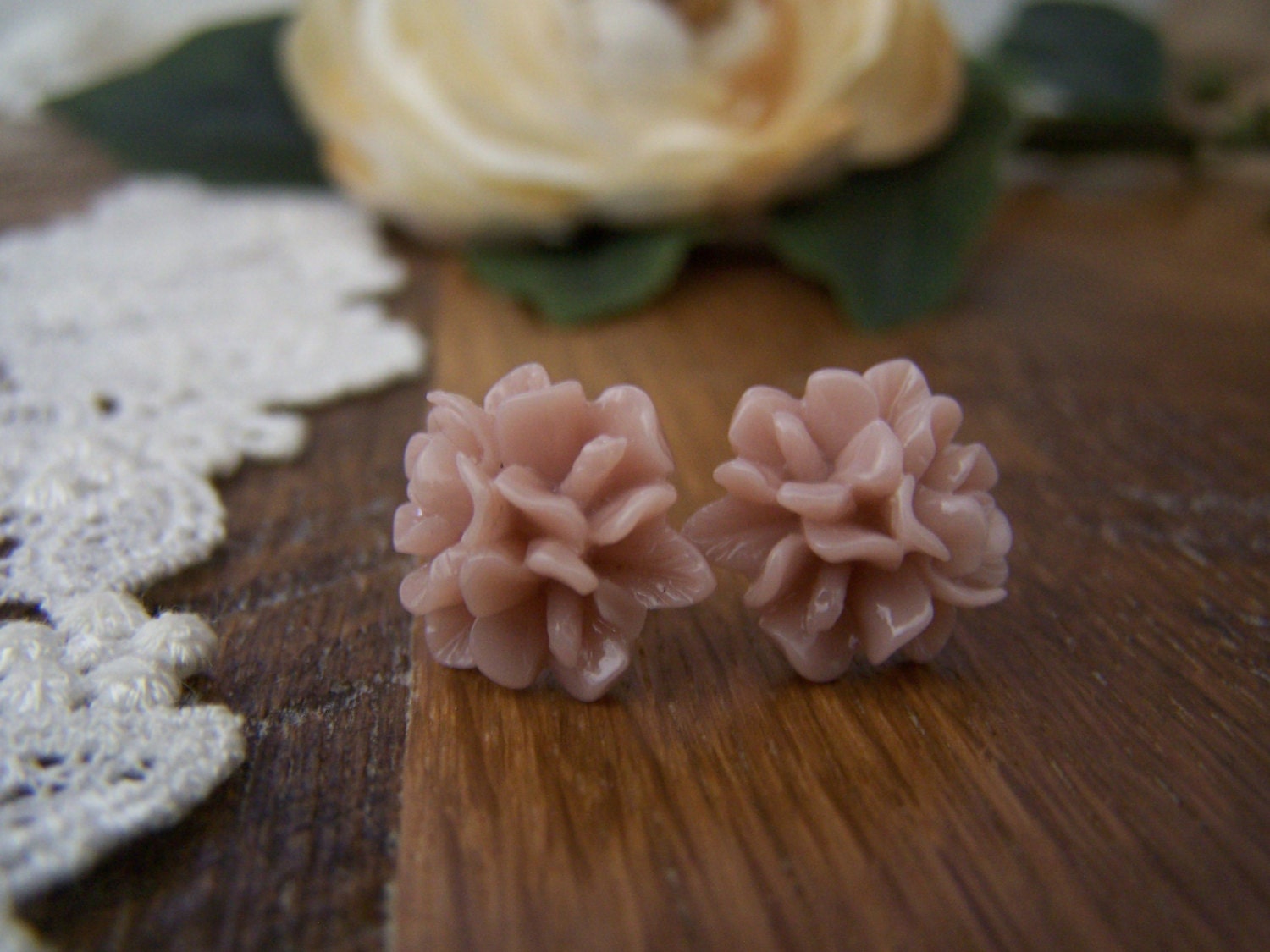 Dusty Rose Jacqueline Stud Earrings