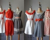 mismatched bridesmaids dresses  / Romantic / lace / orange/ gray   / Fairy / Dreamy / Bridesmaid / Party / wedding / Bride