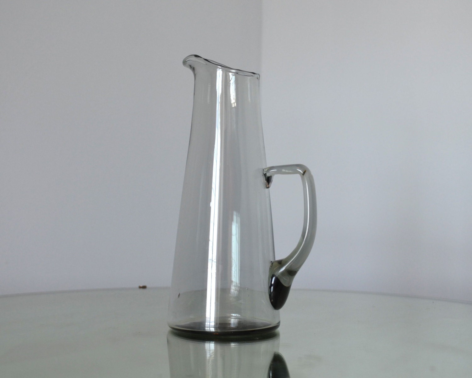 Smokey Gray GLASS Pitcher / COCKTAILS & MARTINIS / vintage