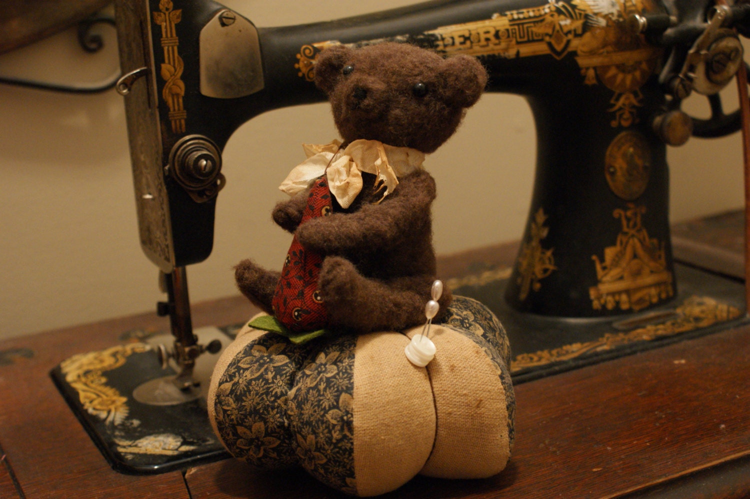 Primitive Bear Pincushion