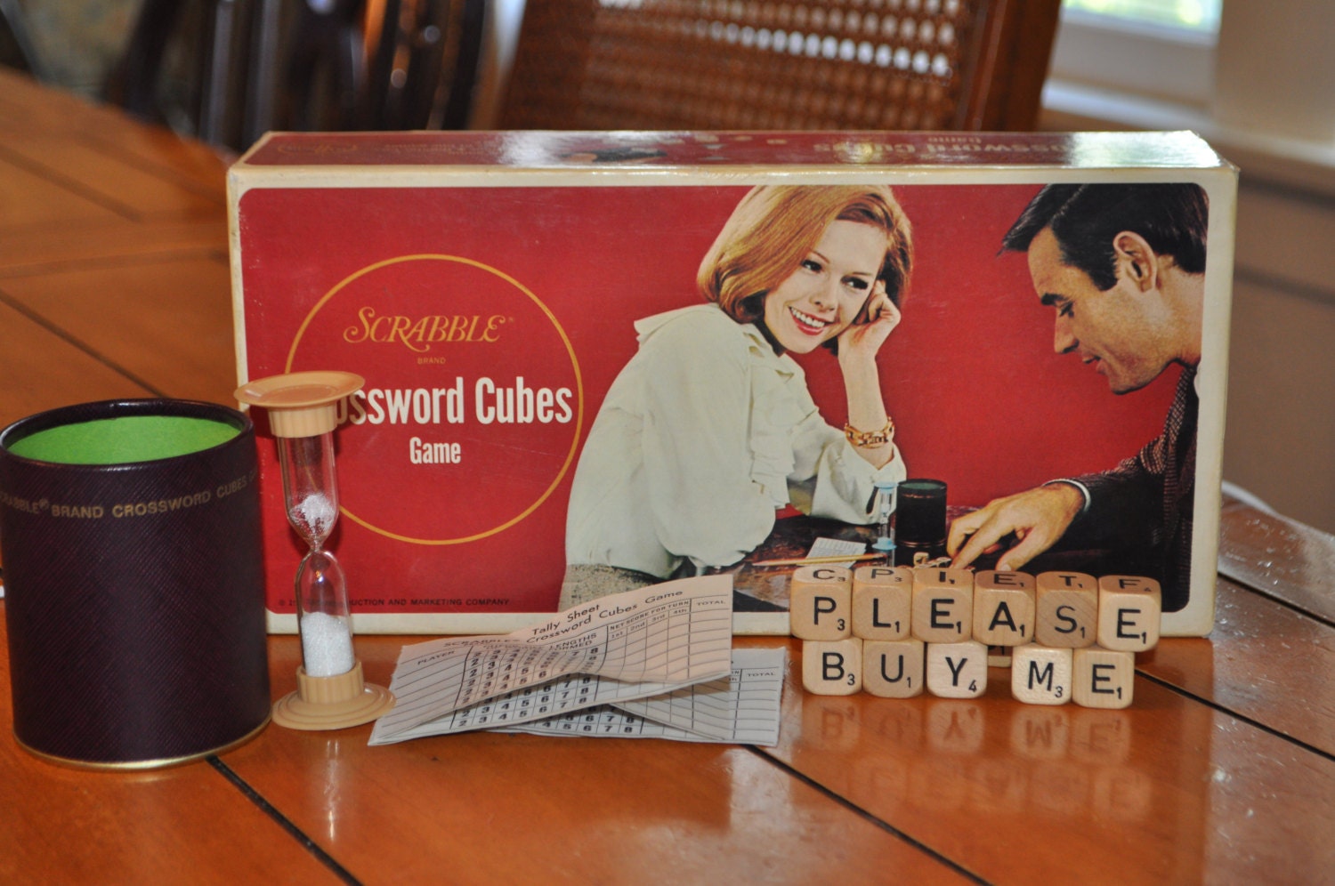 Vintage 1968 Scrabble Crossword Cubes Game