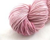 Hand dyed yarn, superwash merino worsted - rosehip