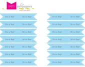 It's a Boy DIY Printable Straw/Stirrer Blue Flags