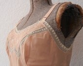 Vintage 1950s Full Slip, Peachy Flesh Tone Long Slip, Endear Barbizon Tafreeda, Size 12 Miss