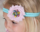 Baby headband, Pink Baby headband,Newborn Headband, Baby Headbands, Aqua Headband,Girls Headband,Baby hair bows.