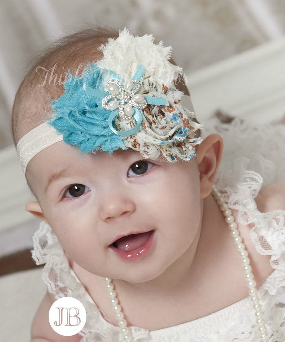 Baby girl headband, newborn headband, baby headband,shabby chic headband, flower headband,infant headband,hair bows.