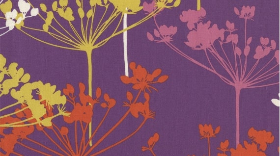 PIPER Queen Anne's Lace in Purple - DEAR STELLA Cotton Quilting Fabric (168)  1 yard