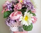 Spring Table Centerpiece - In The Pink