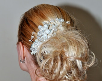 Bridal Hair Comb Pearl and Rhinestone Wedding Hair Comb, Vintage Style Wedding Hair Accessories Bridal Hair Accessory