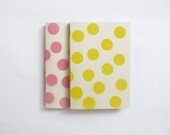 polka dots notebook - yellow or pink