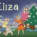 Personalized Childrens Art, Illustration Print, Raccoons and Fireflies, 11x14 Poster, Kids Room, Nursery