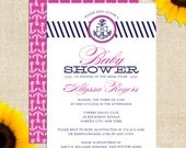MEMORIAL WEEKEND Anchor Baby Shower Invitation DIY Printable