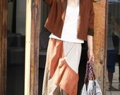 Flying Butterflies/women/clothing/long skirt/color match/casual/linen/plus size/petite/elastic waist/custom made