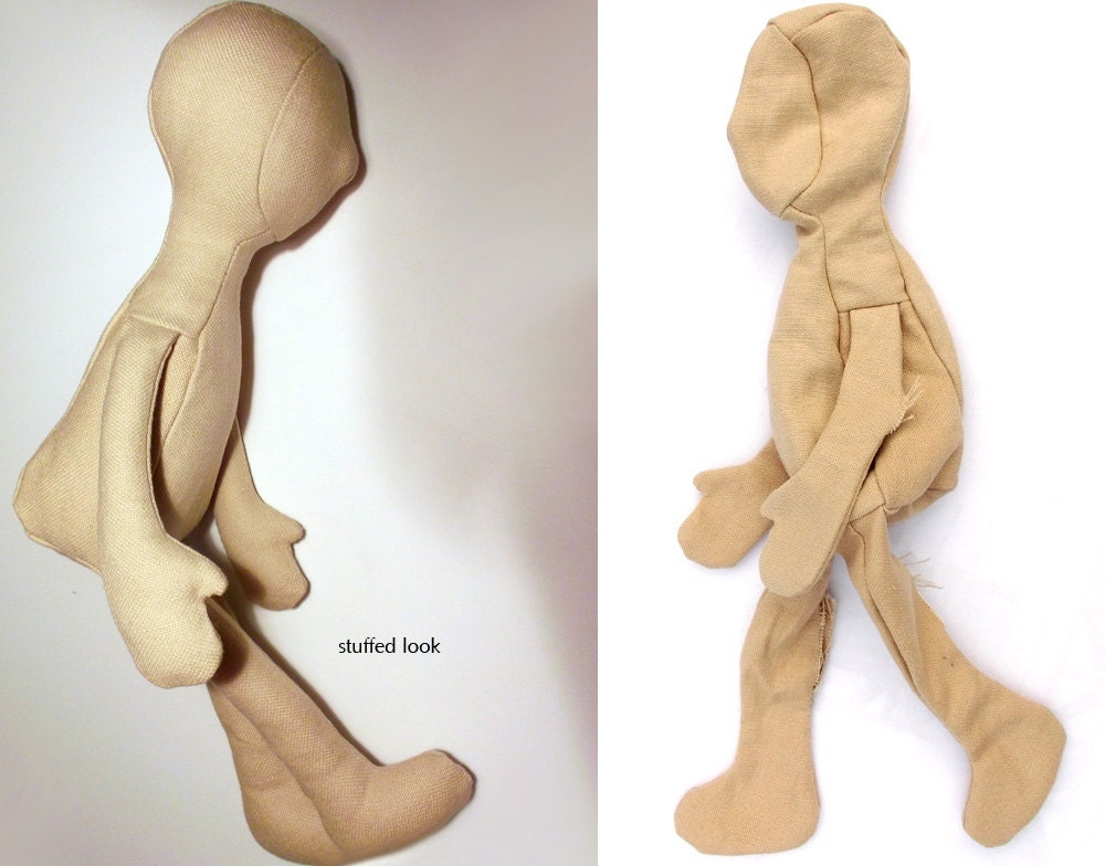 Cloth doll body Olivia, UNSTUFFED, with child proportions, ready to stuff, decorate and dress.