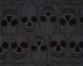 Reserved for Nancy Skulls with Charcoal minky and cream trim on the canopy and Headrest- Infant car seat cover - Custom order