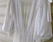 Vintage sheer Romantic white Robe