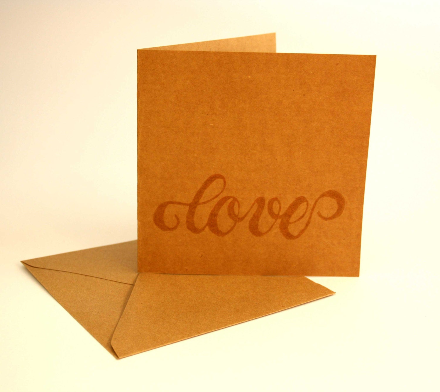 Valentine's Card Lino Cut Love