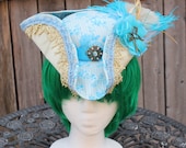 Blue rose elagant ladies dress tricorn
