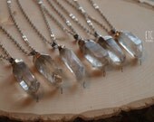 CLEARANCE You PICK Silver Dipped Crystal Quartz Necklace