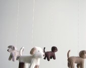 Baby crib mobile - dogs mobile - FLYING PUPPIES- baby gift - made to order