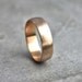 Wide Men's Gold Wedding Band, Recycled 14k Yellow Gold 6mm Brushed Low Dome Man's Gold Wedding Ring - Made in Your Size