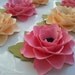 Paper Flowers - Handmade - Elizabeth Rose - Set of 10 - Weddings - Table Decorations - Made To Order