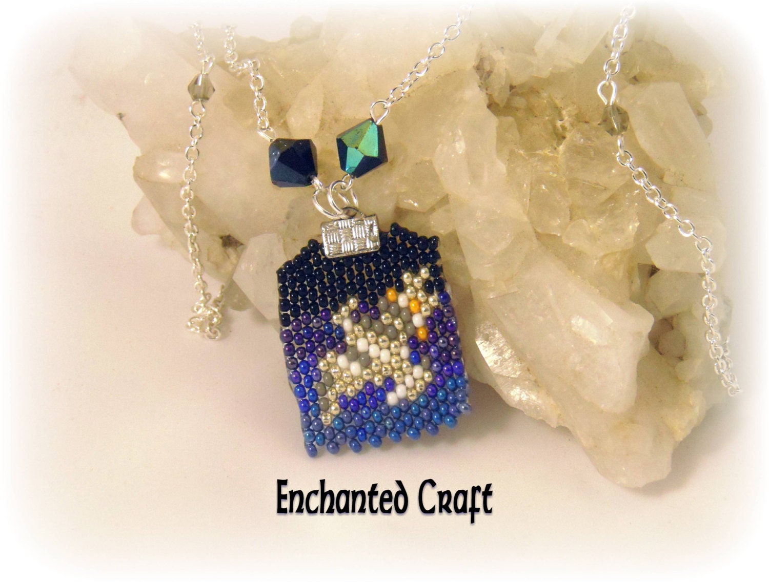 Serenity seed bead pendant for the fans of Firefly