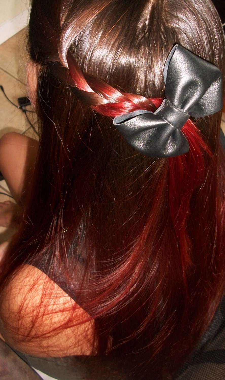 Black Leather Bow
