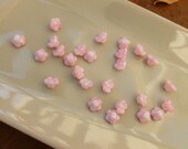 6x8 mm Pale Pink Glass Czech Flowers Beads