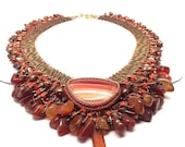 On Sale Statement Jewelry, Bib Necklace:  Nubian Sunset