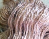 Red mohair handspun yarn