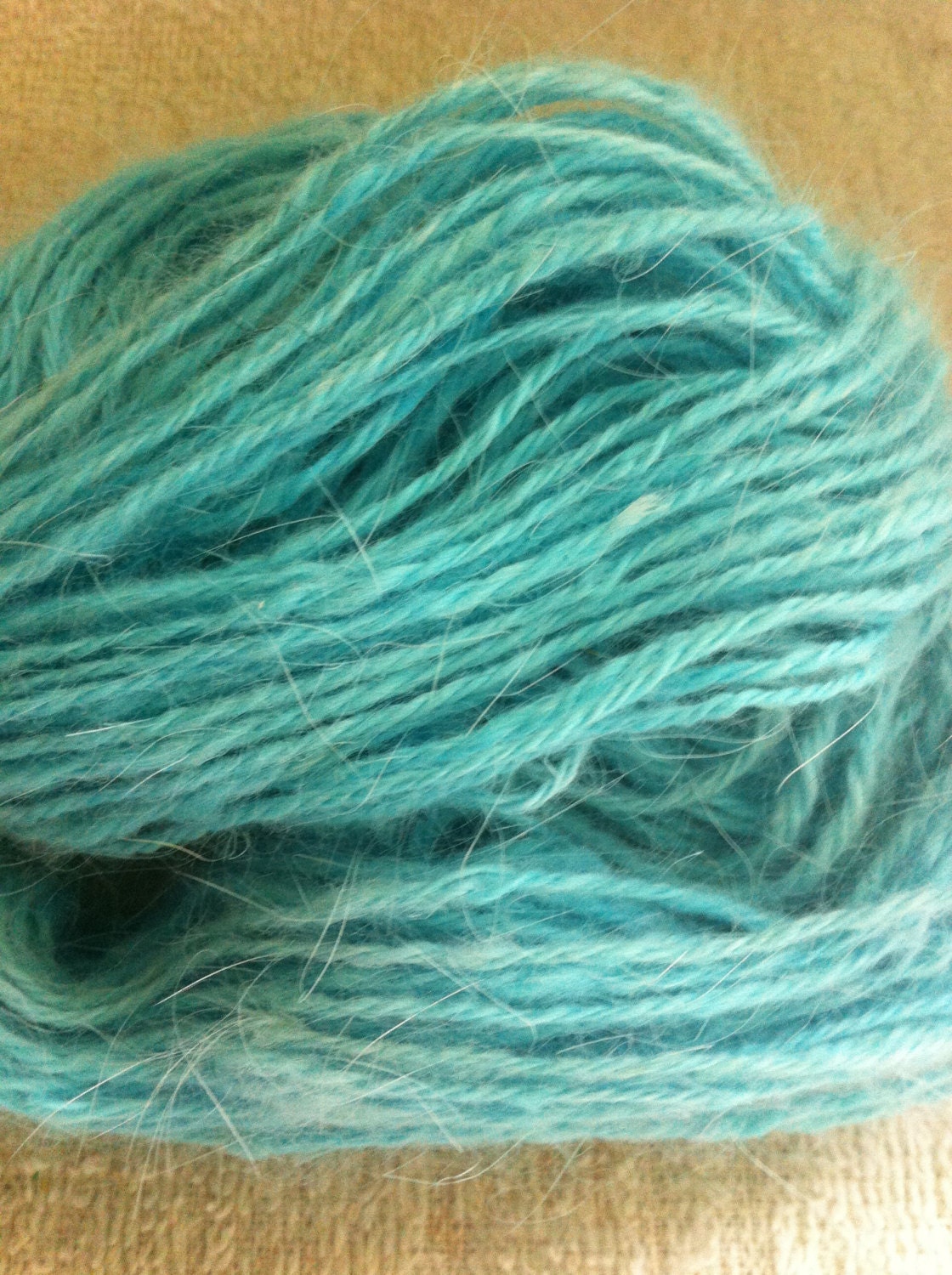 Seafoam Angora Yarn - Handspun