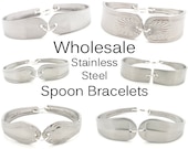 One Time Only Deal, LOWEST PRICE, Wholesale Spoon Bracelets, 40 Spoon Bracelets, Spoon Bracelet LOT, Wholesale Bracelets, Stainless Steel