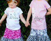 Personalized Girl's T-Shirt, Love Birds shirt with Name, By The Walnut Street House